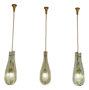 Vintage Model 2259 Pendant Lights by Max Ingrand for Fontana Arte, 1960, Set of 3