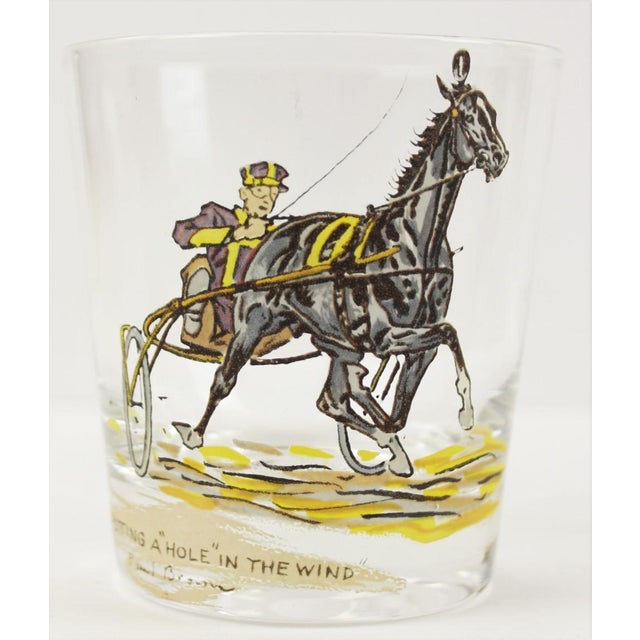 Sz: 3 1/4"H x 3"D at rim "A Ton The Best" "Trotting A Hole In The Wind" "Straight As A String" "Racing A Storm"