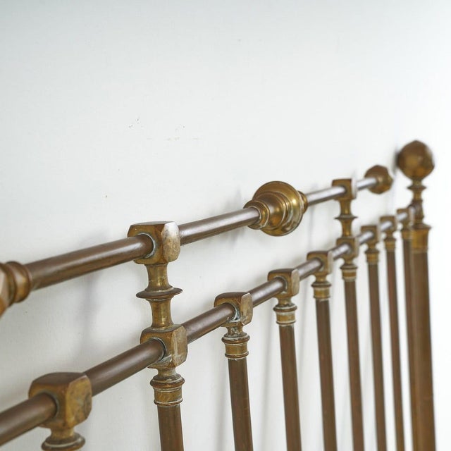 Vintage Goldenrod Brass Bed For Sale - Image 3 of 9