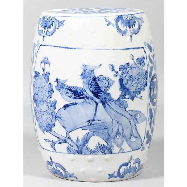 Ceramic Chinese Underglaze Blue and White Garden Stool For Sale - Image 7 of 7