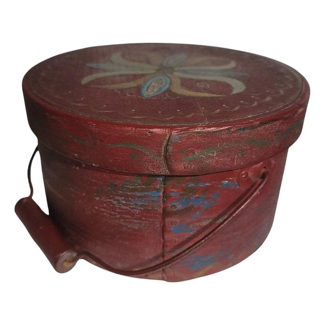 19Thc Original Paint Decorated Pantry Box For Sale