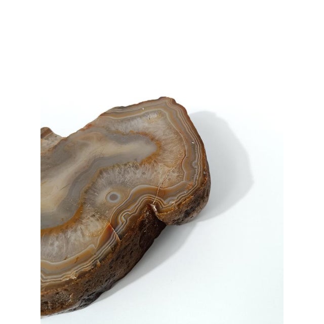 Vintage Freeform Ashtray in Natural Carved Agate, 1970s For Sale - Image 16 of 17