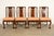 Mid-Century Modern Drexel Heritage Hollywood Regency Chinoiserie Sculpted Mahogany Dining Chairs, Set of Four For Sale - Image 3 of 14