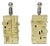 Yellow Sliced Lamps - a Pair For Sale