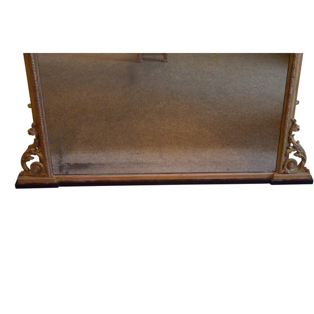 Large Victorian Giltwood Arched Overmantel Mirror, 1850 For Sale - Image 13 of 15