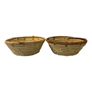 Traditional African Style Woven Baskets - a Pair