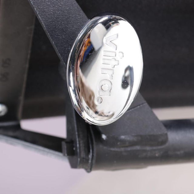 Model EA118 Desk Chair with Chrome Base, Black Hopsack Upholstery and Aluminium Armrests by Charles & Ray Eames for Vitra, Germany, 2000s For Sale - Image 6 of 15