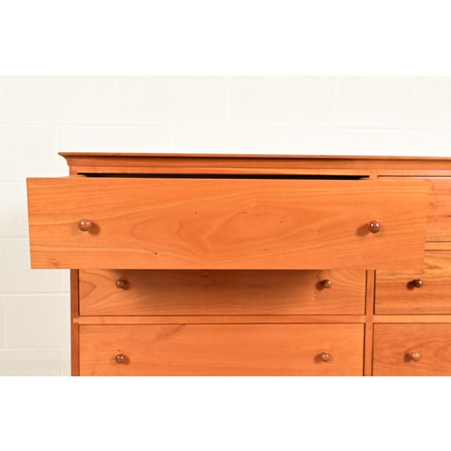 Harden Furniture Arts and Crafts Shaker Solid Cherry Wood Eight-Drawer Dresser For Sale - Image 9 of 17