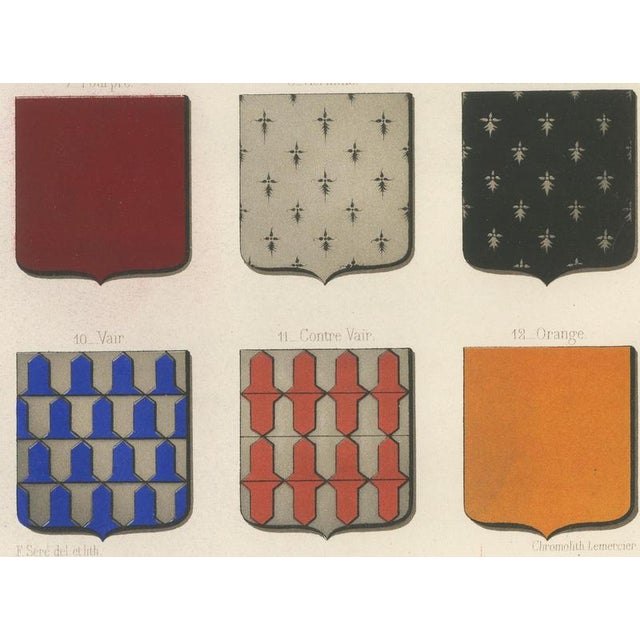 Ferdinand Séré, Heraldic Tinctures and Furs, Lacroix, 1851, Chromolithograph For Sale - Image 6 of 9
