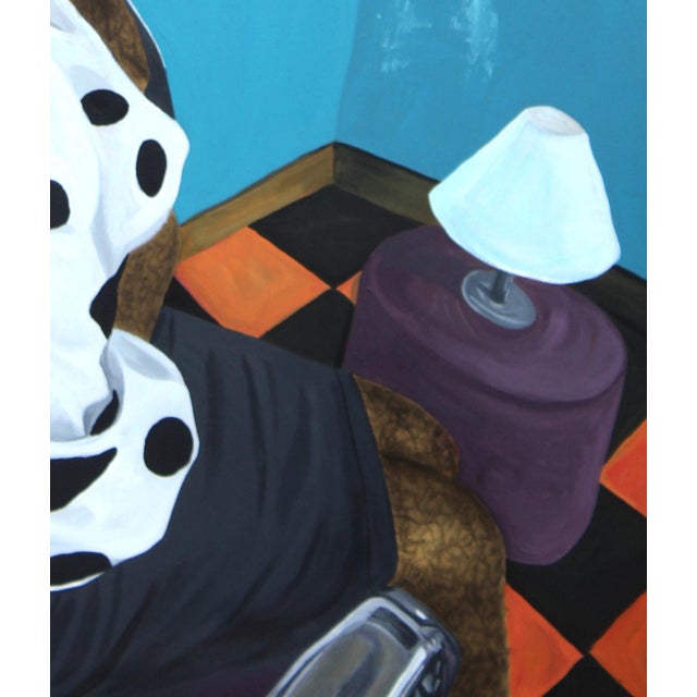 Realism "The Wait 2", Acrylic and Charcoal Painting on Canvas by Barnabas Macaulay For Sale - Image 3 of 4