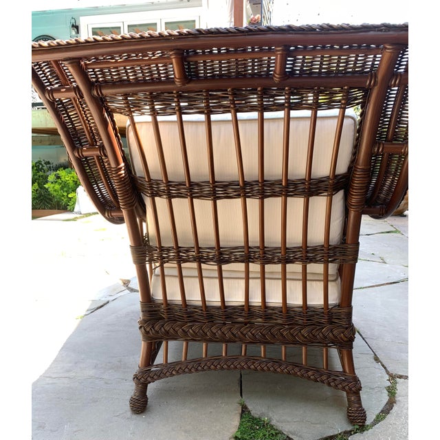Ethan Allen Indoor/Outdoor Wicker Lounge Chair Chairish