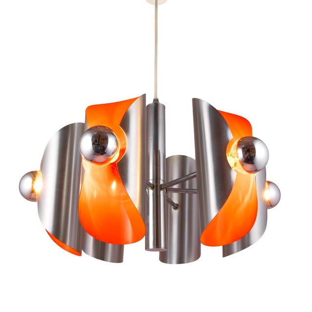 Space Age Pendant Lamp with Aluminum Tubes from Raak Amsterdam, 1970s For Sale - Image 4 of 8