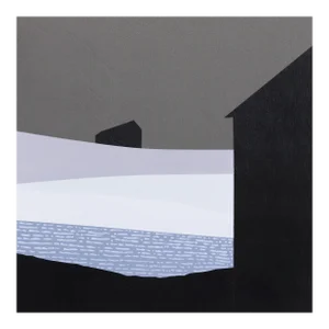 Fog Over Us - Minimalist Scenic Gray Toned Landscape Original Artwork by Mike Gough