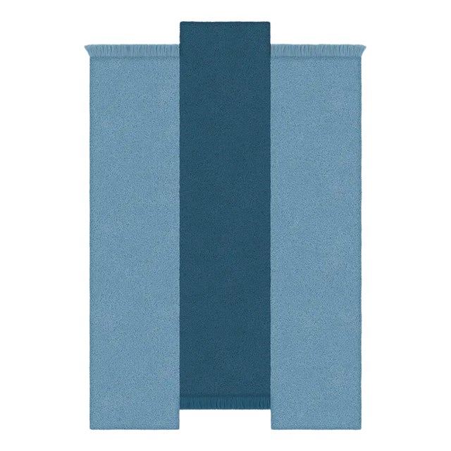 Blue Rectangle Shape Out Rug from Marqqa For Sale