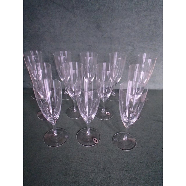 Mid-Century Modern Crystal Champagne Flutes from Schott Zwiesel, 1950s, Set of 12 For Sale - Image 3 of 18