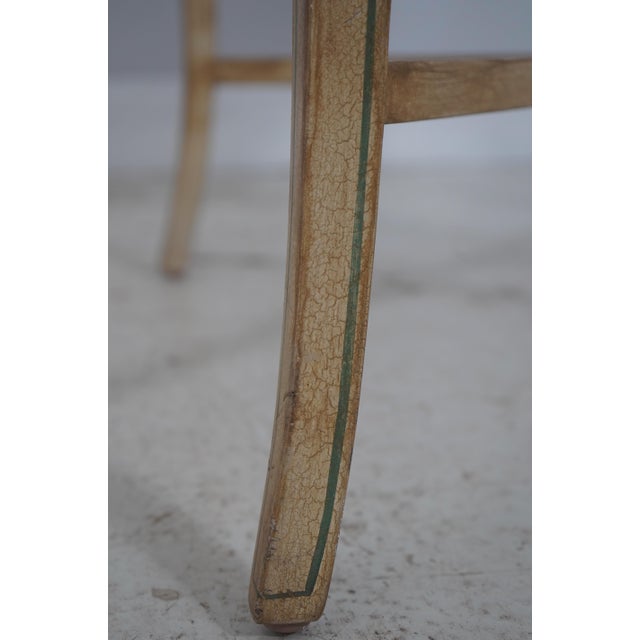 Venetian Pair of Square Crackle Paint Accent Tables For Sale - Image 10 of 15