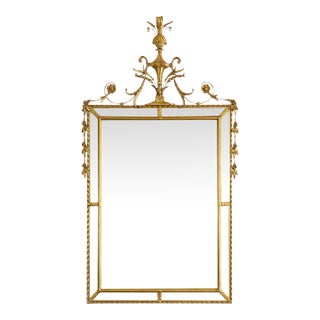 Substantial Vintage Neoclassical Regency Style Wall Mirror For Sale