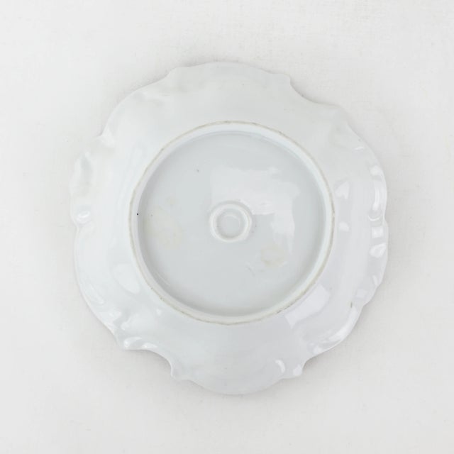 Rs Prussia Victorian Purple and White Floral Scalloped Plate With Gold Detailing For Sale - Image 4 of 10