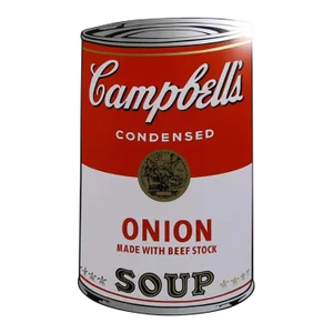 Campbell's Soup Can: Onion, Andy Warhol Serigraph, Stamped Verso by Sunday B. Morning