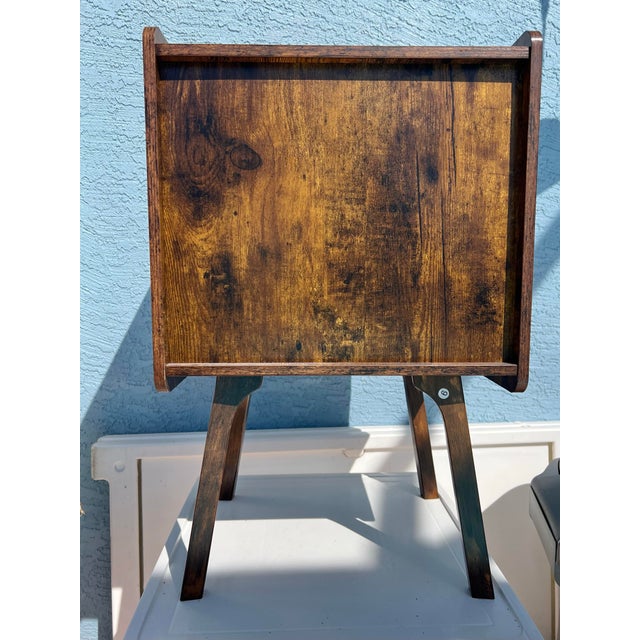 Vintage Record Player Stand With Storage For Sale - Image 4 of 7