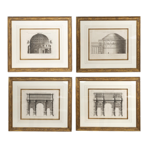 Set of Four Framed Engravings of Roman Architecture by Pierre Lepautre