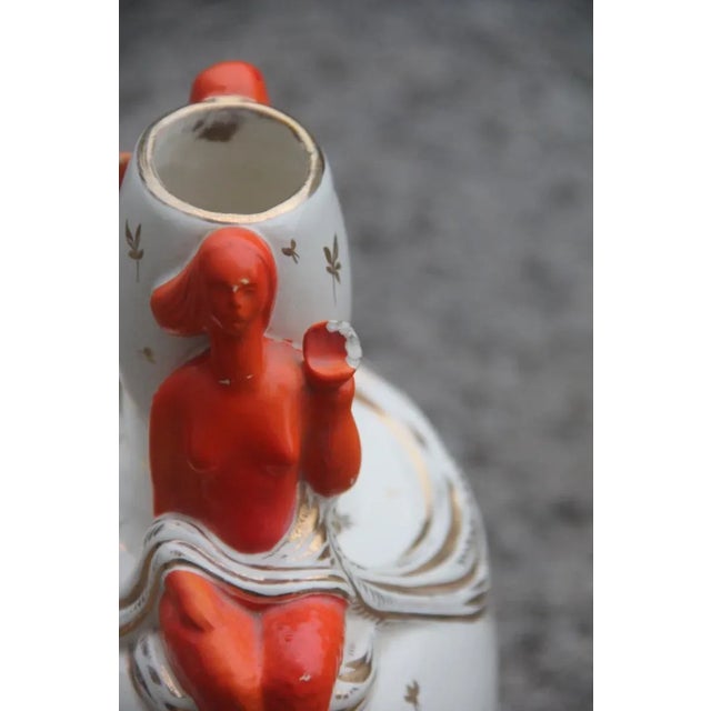 Metal Italian Ceramic Vase, 1950s For Sale - Image 7 of 9