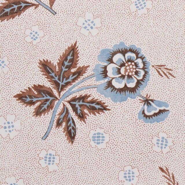 Contemporary Schumacher Colline Wallpaper in Delft & Sepia For Sale - Image 3 of 5