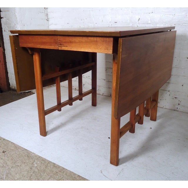 1960s Mid-Century Modern Drop Leaf Table For Sale - Image 11 of 11