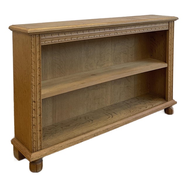 Vintage Scandinavian Oak Bookshelf For Sale