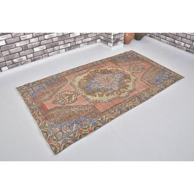 1960s Anatolian Vintage Wool Area Carpet For Sale - Image 5 of 10