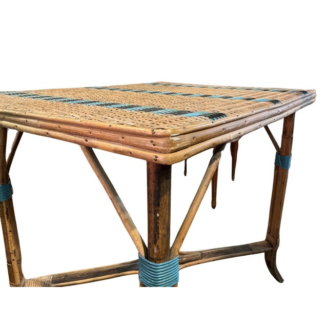 Tan 1920’s French Wicker Table For Sale - Image 8 of 11