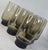 The thick, stubby bases really set the stage for the table on these tawny mid century tumblers.
