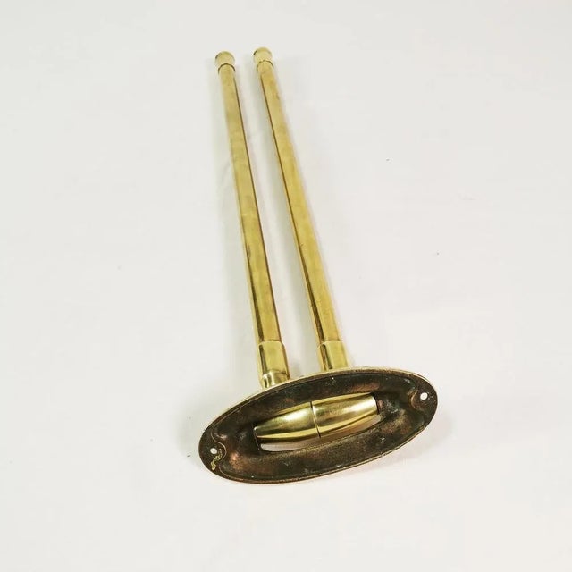 Metal Art Deco Brass Towel Rack, Germany, 1930s For Sale - Image 7 of 8