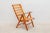 1950s Solid Pine Slat Folding Outdoor Chairs, 1950s, Set of 4 For Sale - Image 5 of 12