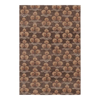 Rug & Kilim's Distressed Rug, Rich Brown With Chintamani Patterns For Sale