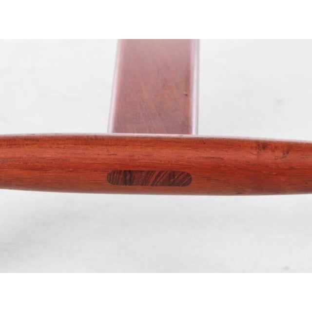 Brown Mid-Century Scandinavian Modern Ottoman attributed to Kurt Olsen, 1960s For Sale - Image 8 of 11