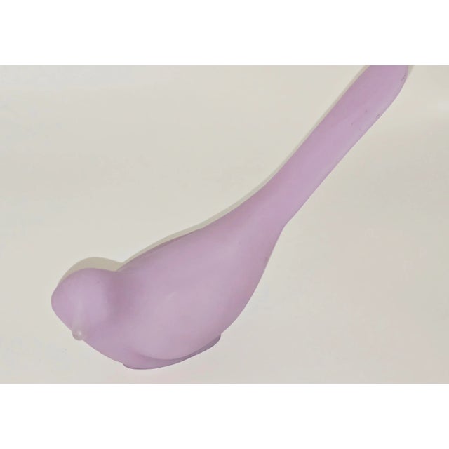 Fenton Styled, Art Glass “Bird of Happiness” – Lavender Satin This charming Fenton Art Glass “Bird of Happiness” figurine...