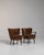 1940s Mid-Century Modern Brown Wood Pair of Club Chairs For Sale - Image 12 of 13