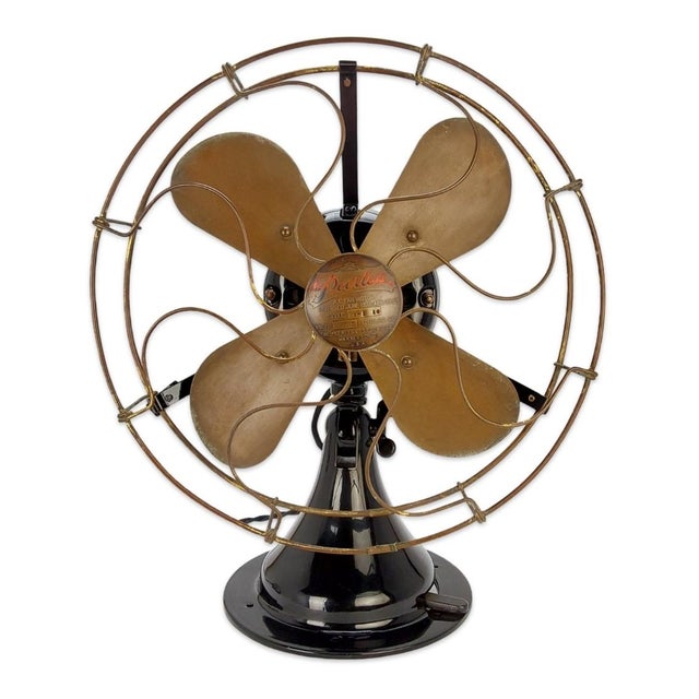 Circa 1920's Peerless Stationary Desk Fan For Sale In Charlotte - Image 6 of 11