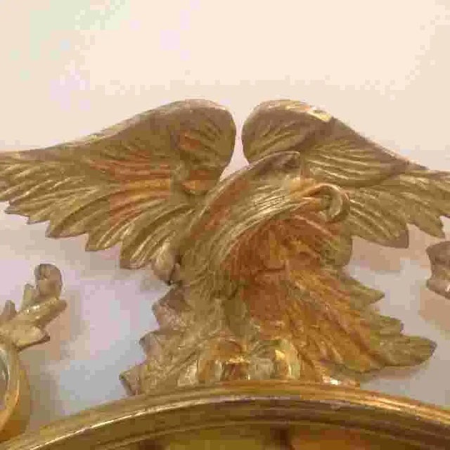 19th C. Gilted Convex Mirror For Sale In Mobile - Image 6 of 10