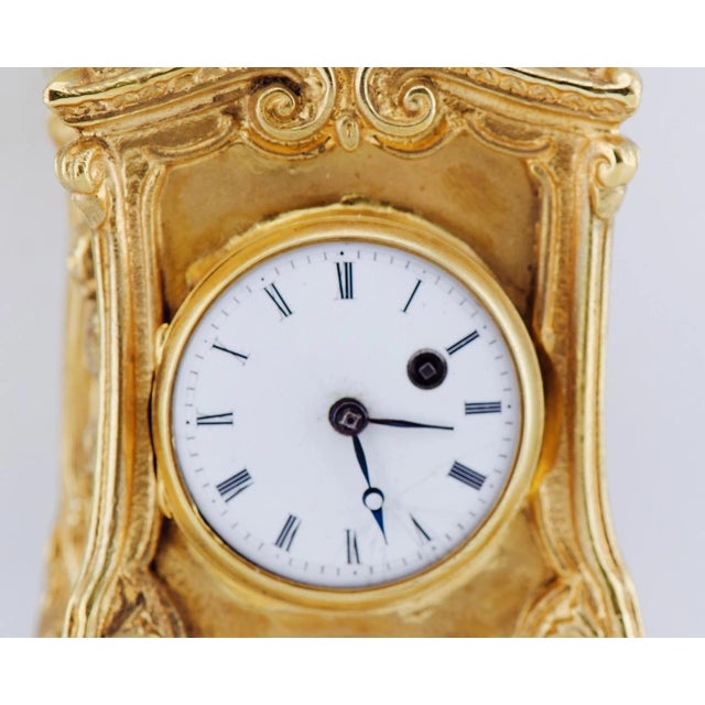 French Antique Museum French Memento Mori Skull Skeleton Verge Fusee Desk Clock C1819 For Sale - Image 3 of 15