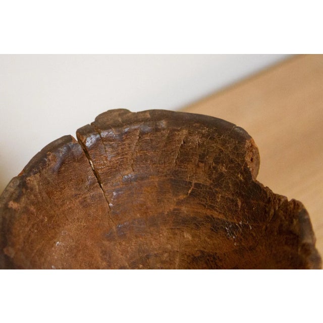 Dark Brown Carved Seeder-Talasari For Sale In Los Angeles - Image 6 of 8