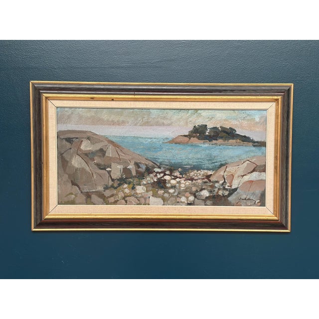Bertil Wahlberg, Coast, 1960s, Oil on Canvas, Framed For Sale - Image 16 of 16