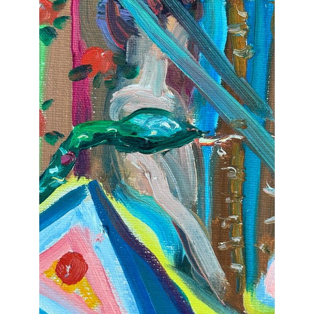 1950s 1956 Signed Charles Lapicque Original French Oil on Canvas Abstract Painting For Sale - Image 5 of 6