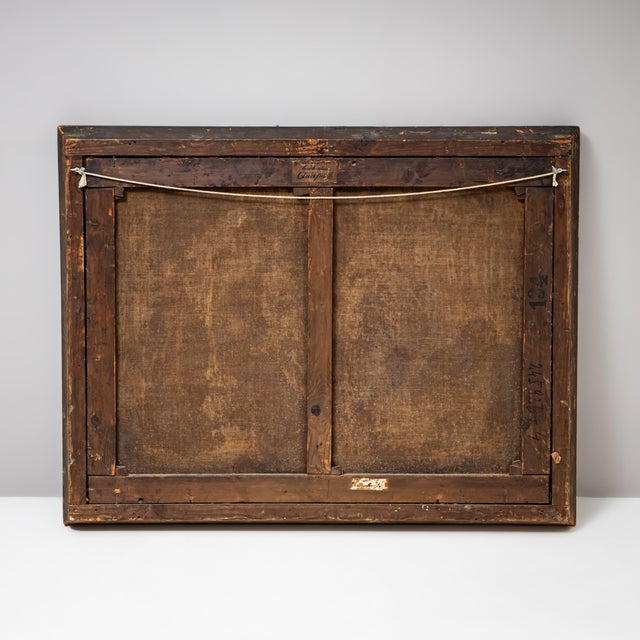 After August Querfurt, Hunting Party, 1800s, Oil on Canvas For Sale - Image 5 of 12