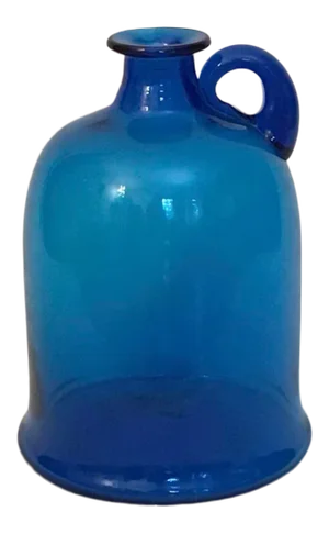 Vintage 1970s Blenko Glass Turquoise Blue Jug Decanter No. 7226s John Nickerson Design