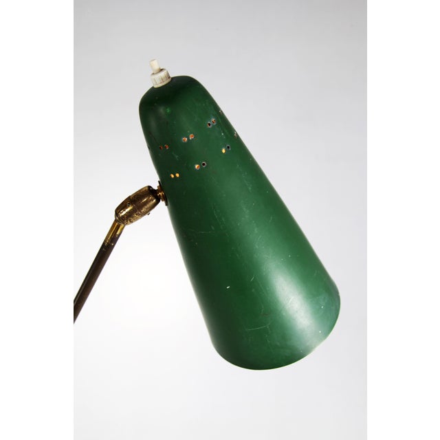 Metal Italian Floor Lamp with Three Colored Aluminum Shades, 1950s For Sale - Image 7 of 11