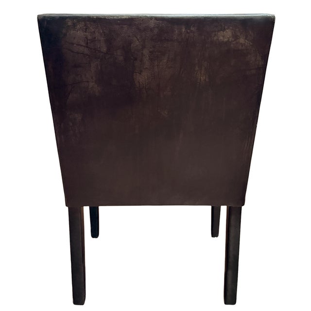 Pair of Bart Van Beckhoven Leather-Clad Dining Chairs For Sale In Chicago - Image 6 of 12