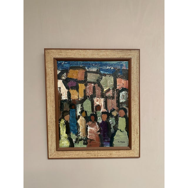 Gösta Falck, Figure Composition, 1960s, Oil Painting on Canvas, Framed For Sale - Image 8 of 13