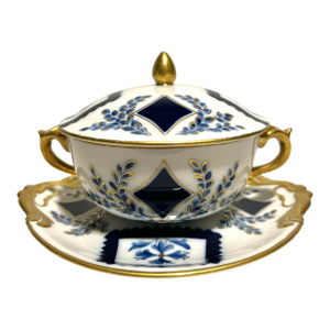Late 19th Century Sèvres Antique Lidded Bowl With Plate